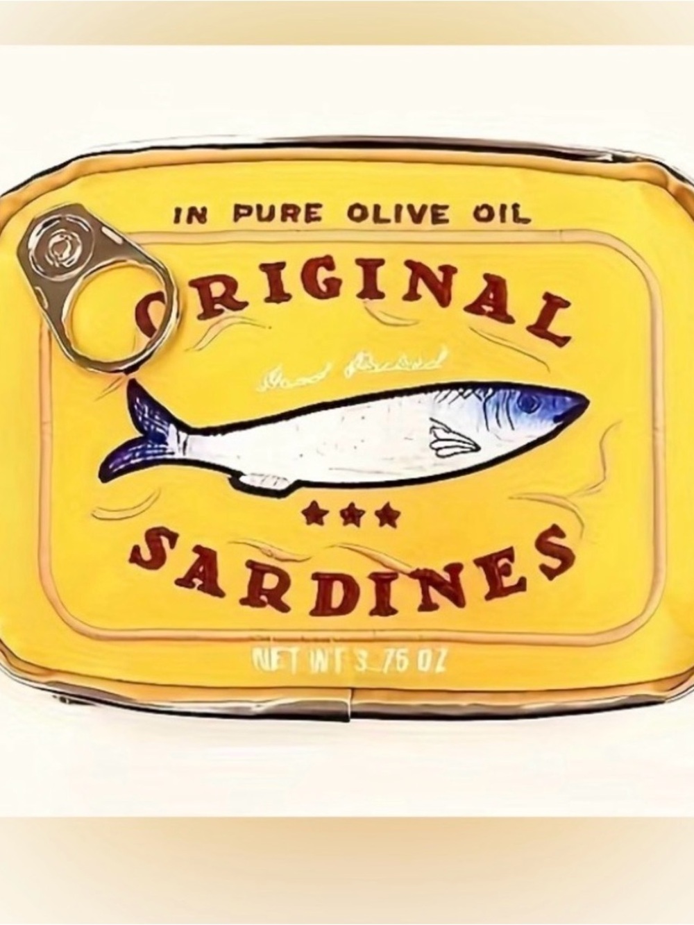 Original Sardines Yellow Cosmetic Pouch